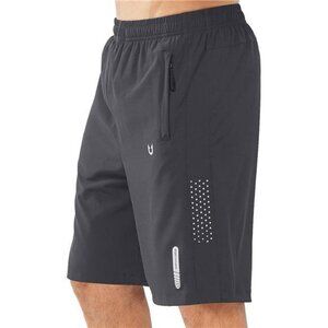 Mens Quick Dry Running Shorts 7in Gym Workout Tennis Hiking Zipper Pockets